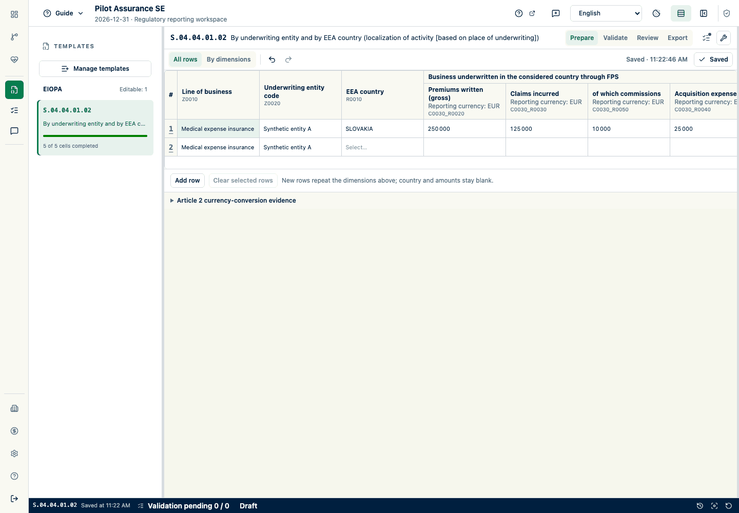 Synthetic S.04.04.01.02 in All rows with dimensions beside the reporting fields.