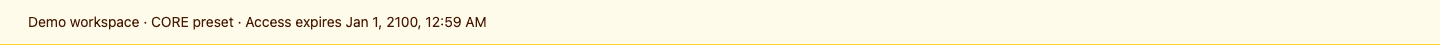 Active synthetic prospect demo banner showing the preset and exact expiry.